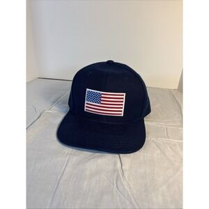 Leader Loga Mens OSFA Navy American Flag Patch Dad Hat Baseball Cap